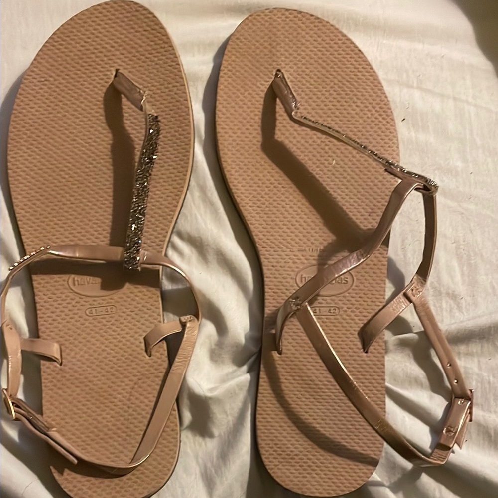 Havaianas Tan Sandals with Adjustable Straps US Size 11/12